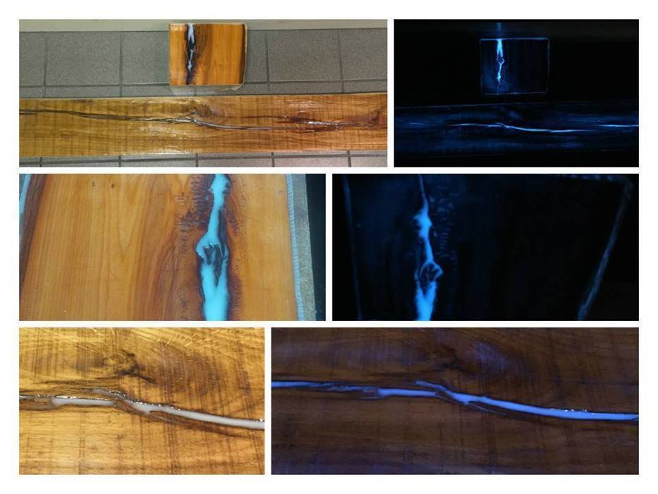 Transforming wood into a photo-luminescent work of art..., Eli-Chem Resins U.K Ltd Eli-Chem Resins U.K Ltd