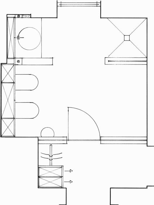 Grundriss Bad mit Einbauten hansen innenarchitektur materialberatung