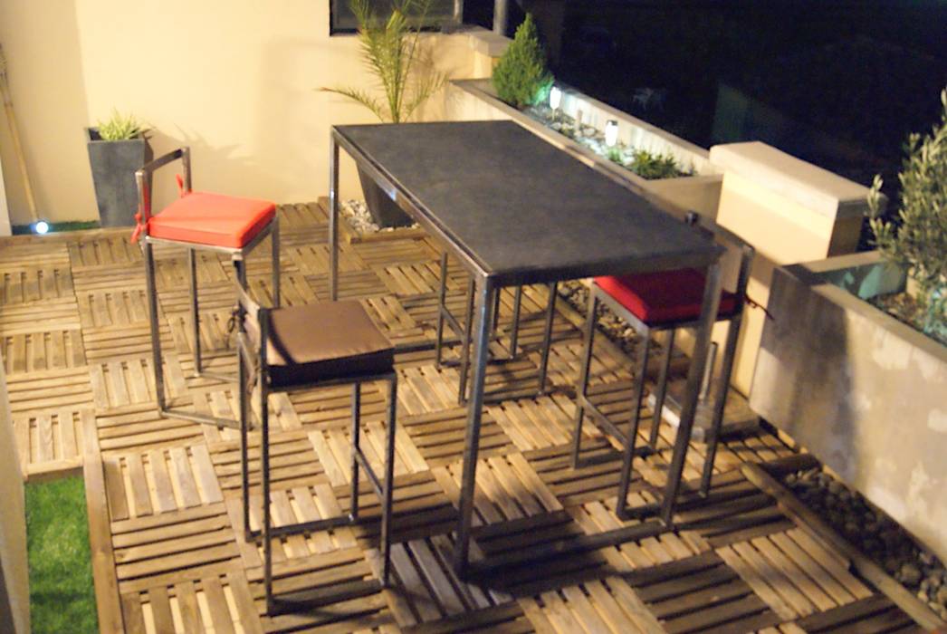 Table haute d'extérieur en Métal Cb8design Jardin moderne Meubles