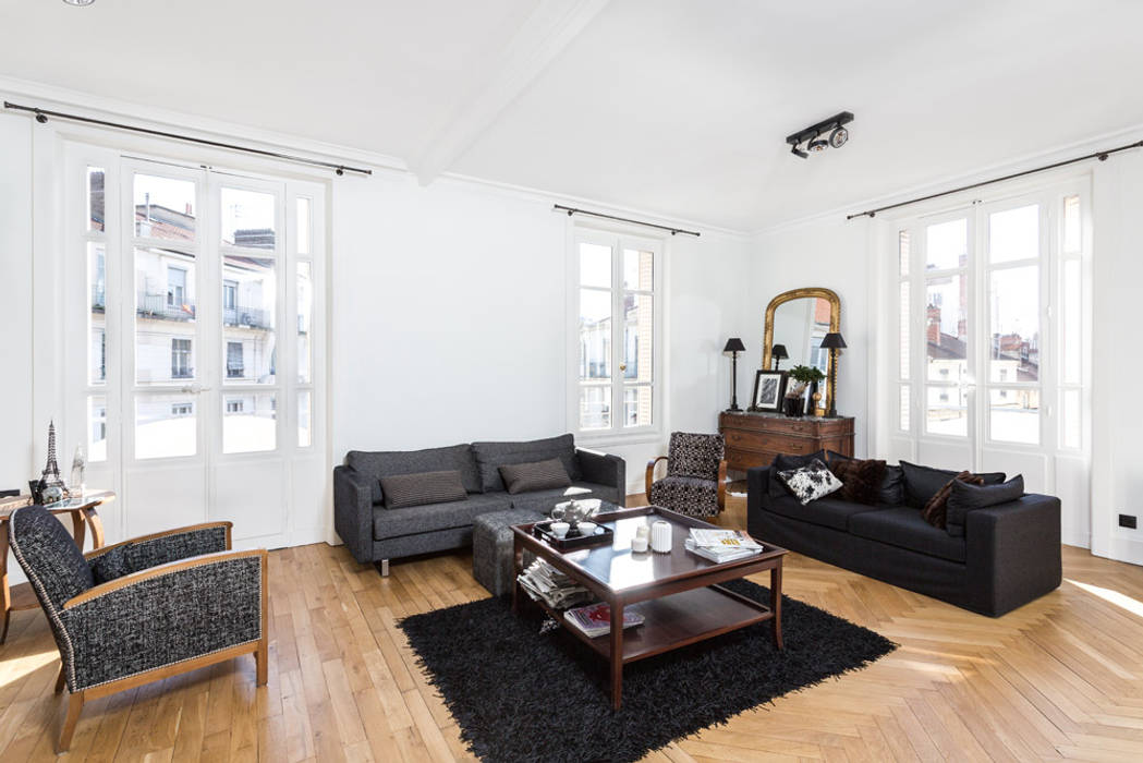 Rénovation d'un appartement à Lyon 6e homify Salon classique