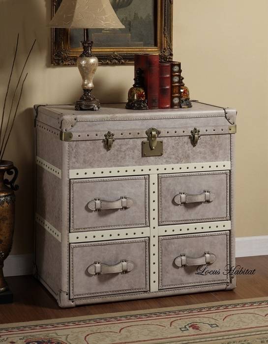 Vintage Leather Storage Cabinet, Locus Habitat Locus Habitat Classic style living room Storage