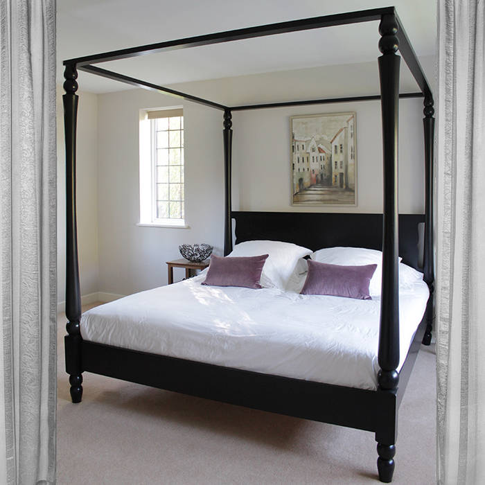 Goldsborough Four Poster Canopy Bed TurnPost Modern style bedroom Beds & headboards
