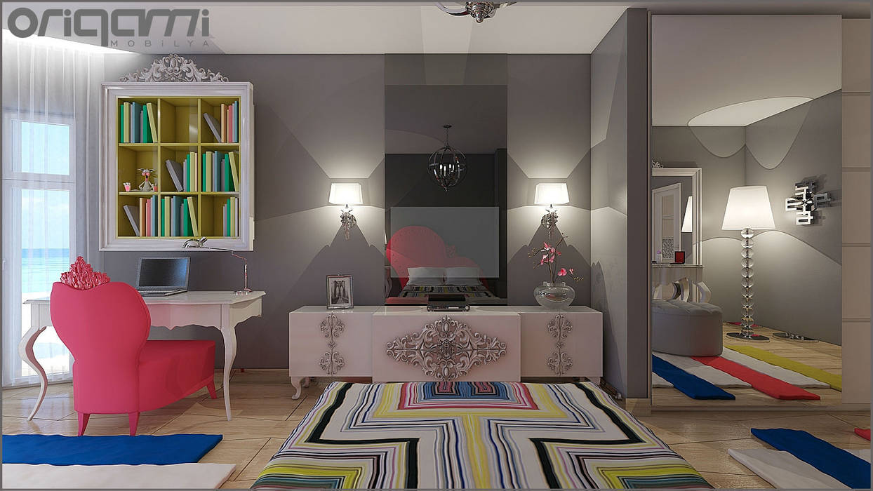 Bakü Projesi Kız Odası, Origami Mobilya Origami Mobilya Dormitorios infantiles de estilo clásico