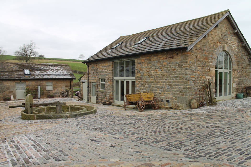 The Barn Building from Outside Vanessa Rhodes Interiors Country style living room