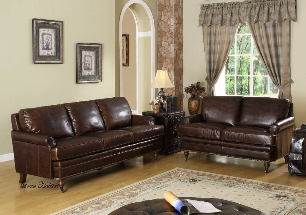 Leather Sofa Set Locus Habitat Modern living room Sofas & armchairs