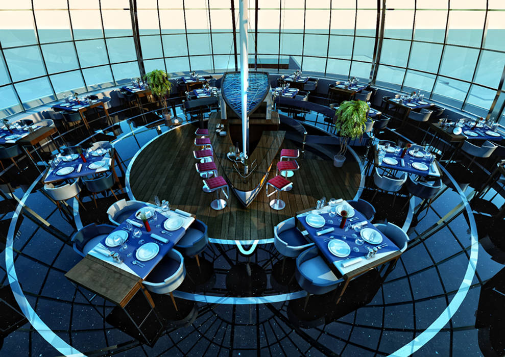 Tunisian Restaurant Project, BA DESIGN BA DESIGN Balkon, Beranda & Teras Modern