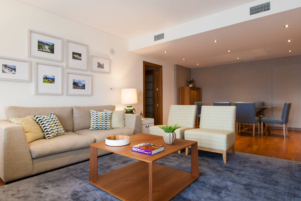Apartamento c/ 1 quarto - Colinas do Cruzeiro, Odivelas, Traço Magenta - Design de Interiores Traço Magenta - Design de Interiores Modern Living Room