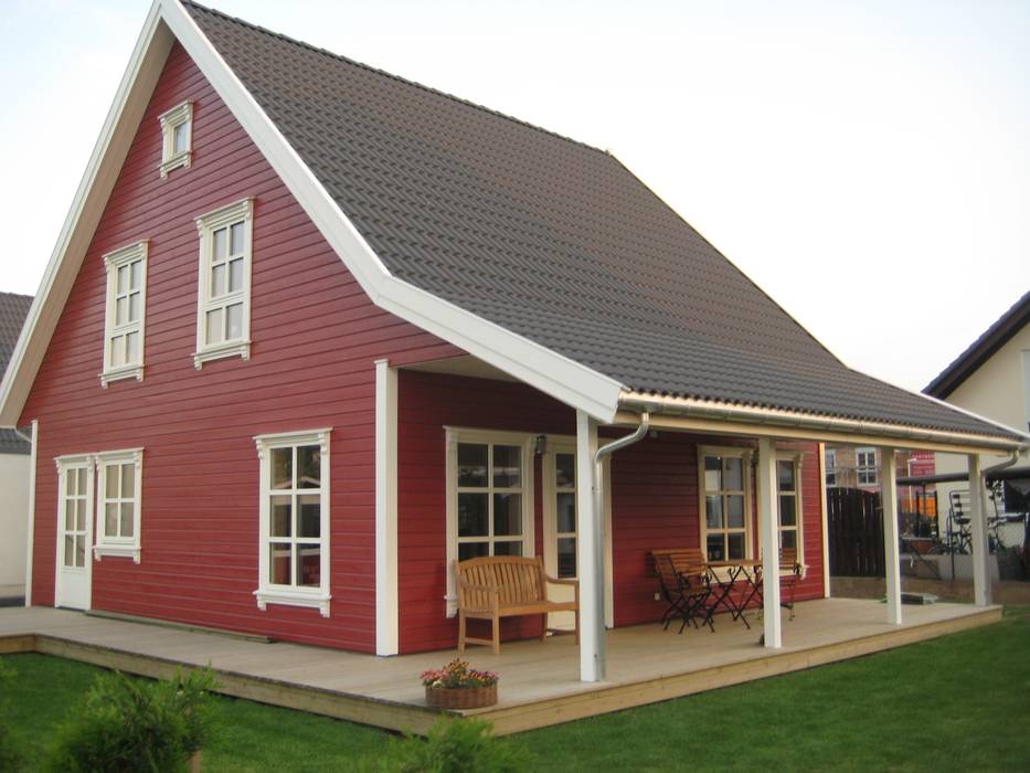 Norwegisches Holzhaus Typ Bernd, Akost GmbH "Ihr Traumhaus aus Norwegen" Akost GmbH 'Ihr Traumhaus aus Norwegen' Scandinavian style houses