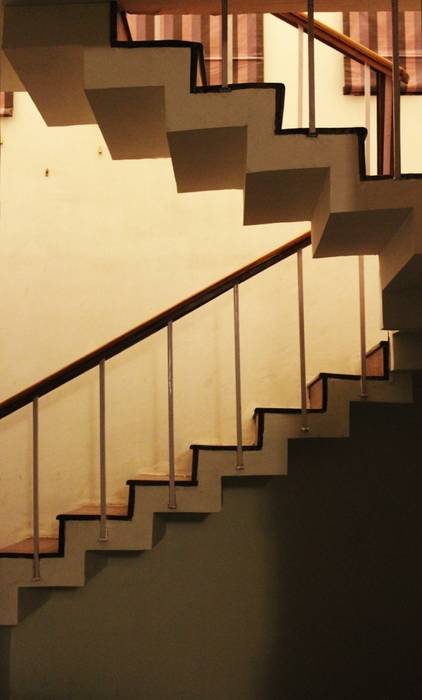 staircase mold design studio Modern corridor, hallway & stairs