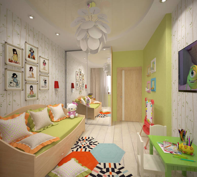 Детская для девочки Студия дизайна Виктории Силаевой Детская комнатa в скандинавском стиле