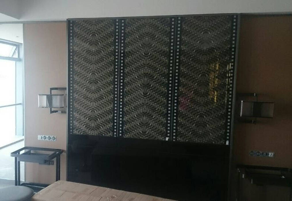 Laminated Glass Art Panels in Beijing W Hotel ShellShock Designs Commercial spaces Hotels