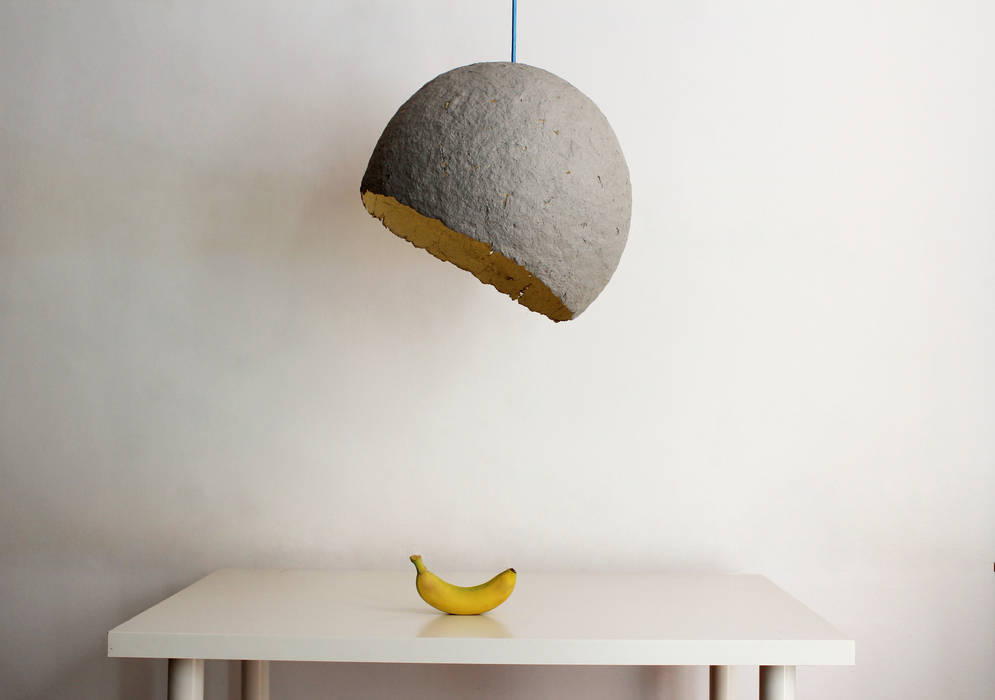 “Globe” paper pulp pendant lamp Crea-re Studio Livings de estilo industrial Iluminación