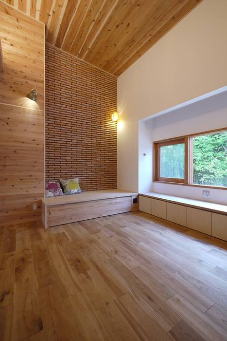 森を望む家, みゆう設計室 みゆう設計室 Scandinavian style living room