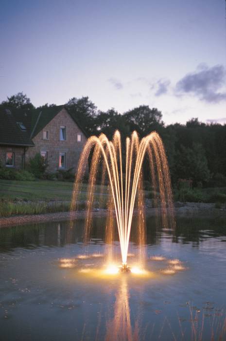 Dancing Floating Fountain Water Garden Ltd Vijver floating fountain, pond, fountain, lake, underwater lights, led lights