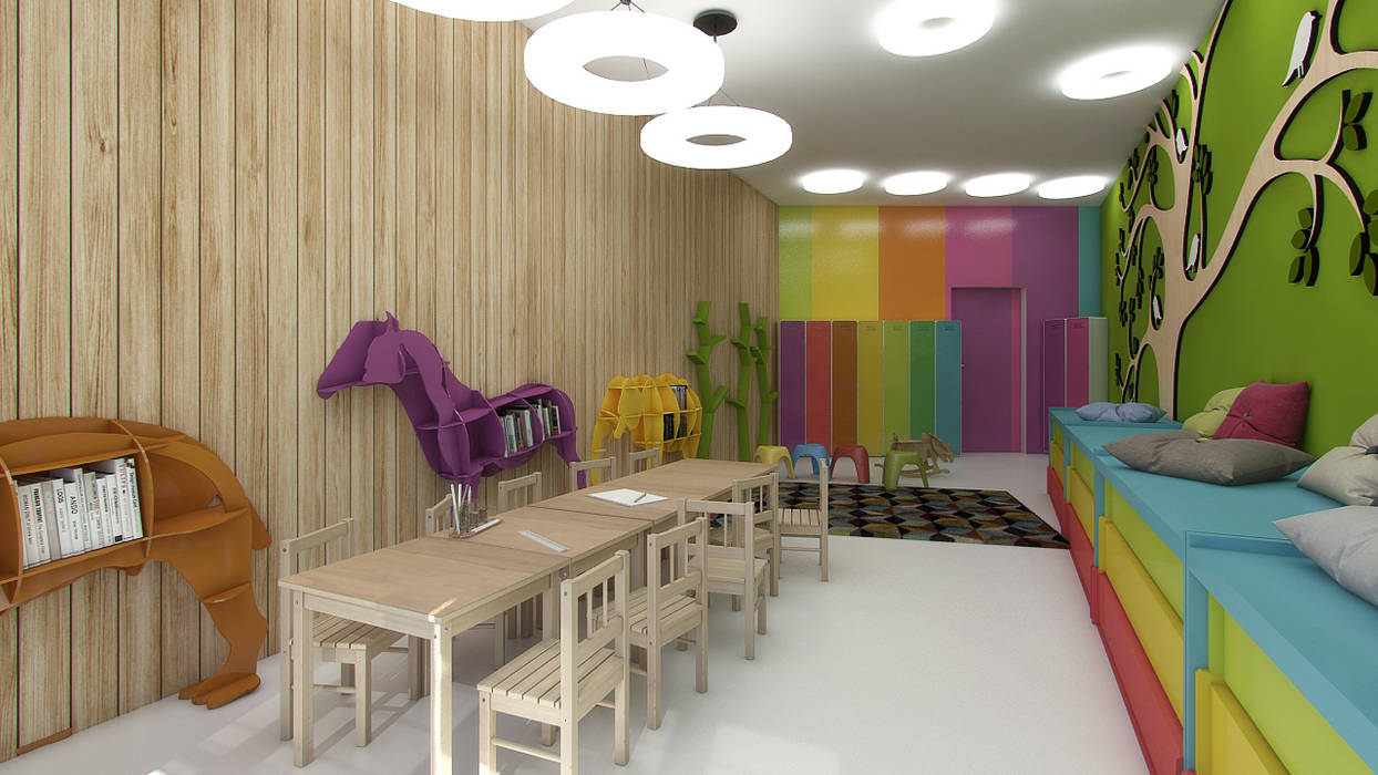 Дизайн-проект детского сада, Москва, ARCHIplus ARCHIplus Commercial spaces Schools
