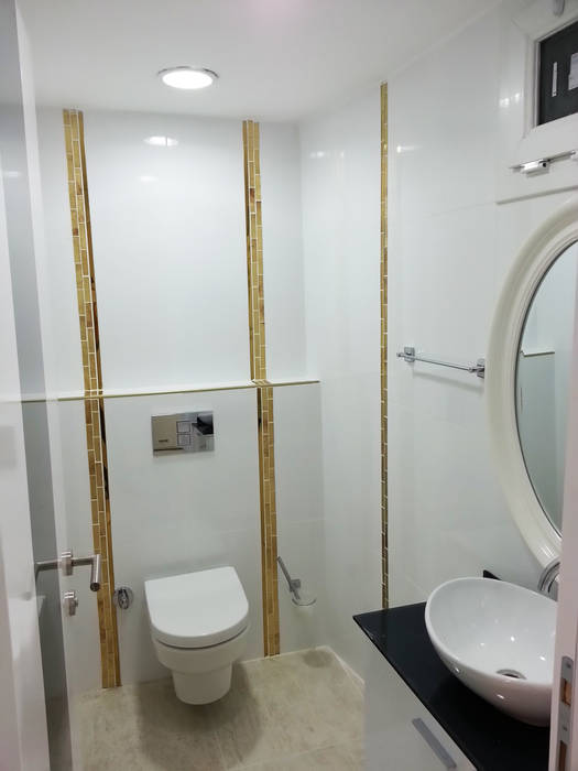 Beyaz Ev - Mersin Çeşmeli Yazlık Projesi Emre Urasoğlu İç Mimarlık Tasarım Ltd.Şti. Minimalist Banyo
