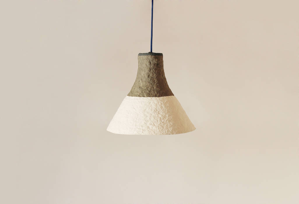 Paper pulp pendant lamp “Cypisek" Crea-re Studio Industrial style living room Lighting