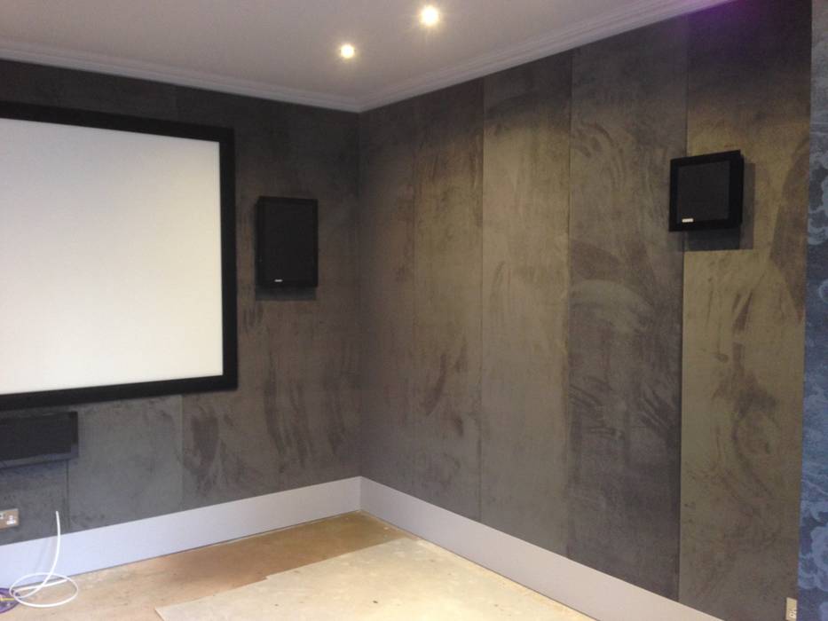 Fabric wall panels Designer Vision and Sound: Bespoke Cabinet Making Modern media room Accessories & decoration