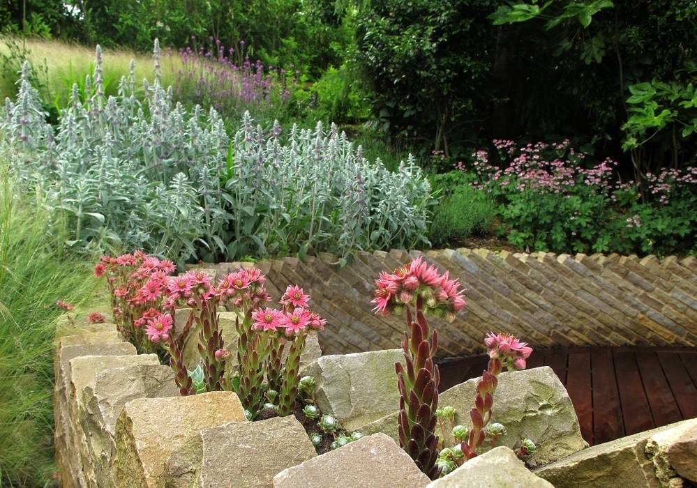 Circular Raised Wall Katherine Roper Landscape & Garden Design Modern Garden