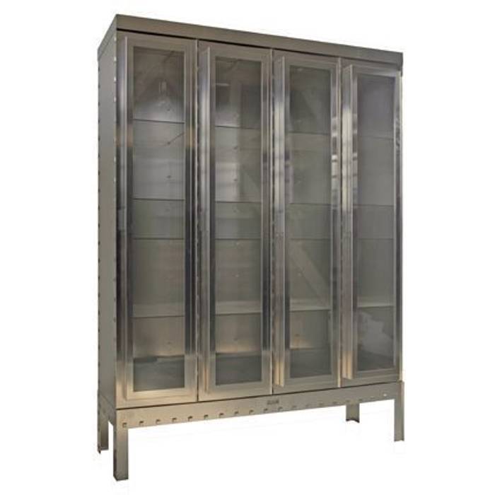 Display cabinet Steel/ Vitrinekast Staal Blok Meubel Industriële woonkamers Kasten & dressoirs