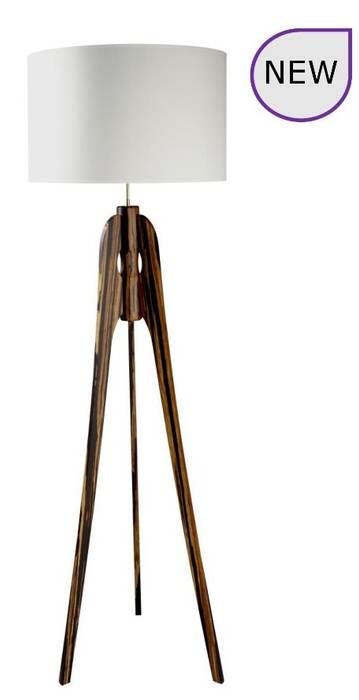 LUNA Tiger Bamboo Floor Lamp by STABLEFORD'S All the hues Salon moderne Eclairage