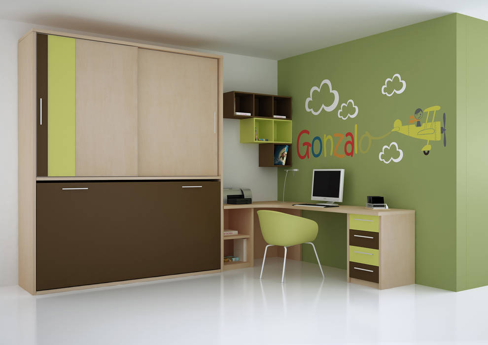 Cama abatible compacta con armario Muebles y Decoración Marisa Cardona Dormitorios infantiles de estilo moderno Camas y cunas