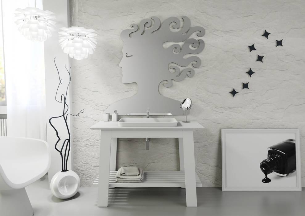 Bath Table 2014, krayms A&D - Fa&Fra krayms A&D - Fa&Fra Casas de banho modernas Espelhos