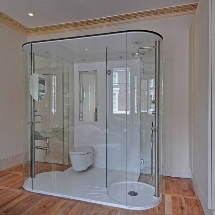 Glass Bathroom, Peter Bell Architects Peter Bell Architects Minimalist bathroom