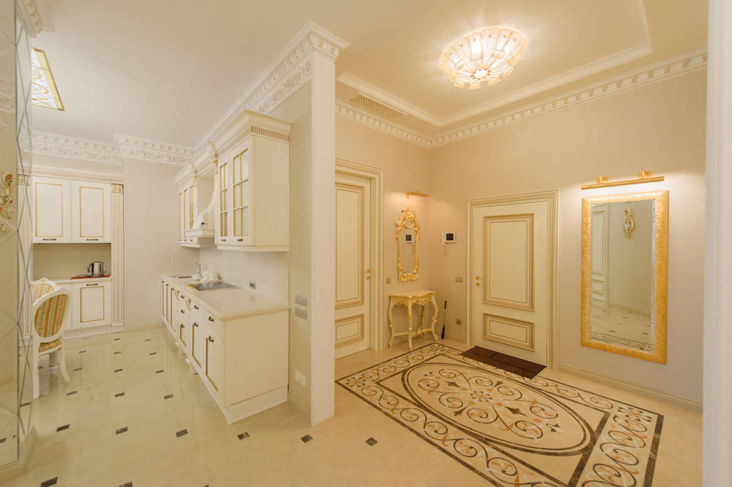 Интерьер квартиры, Antica Style Antica Style Коридор, прихожая и лестница в классическом стиле