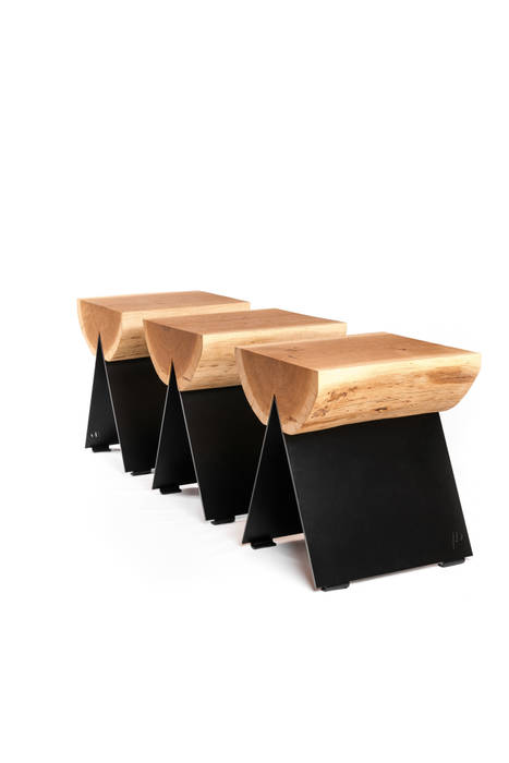 1/2 stołek / stool, WITAMINA D WITAMINA D Baños de estilo minimalista Sillas y taburetes