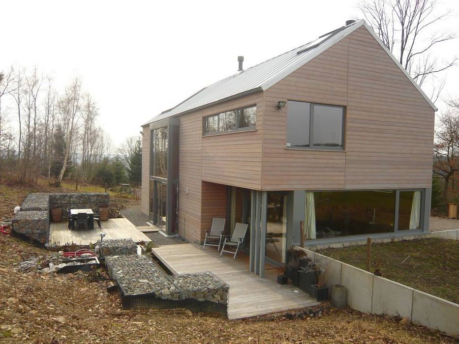 MAISON EN BOIS, Atelier d'architecture François Misonne Atelier d'architecture François Misonne Moderne Häuser