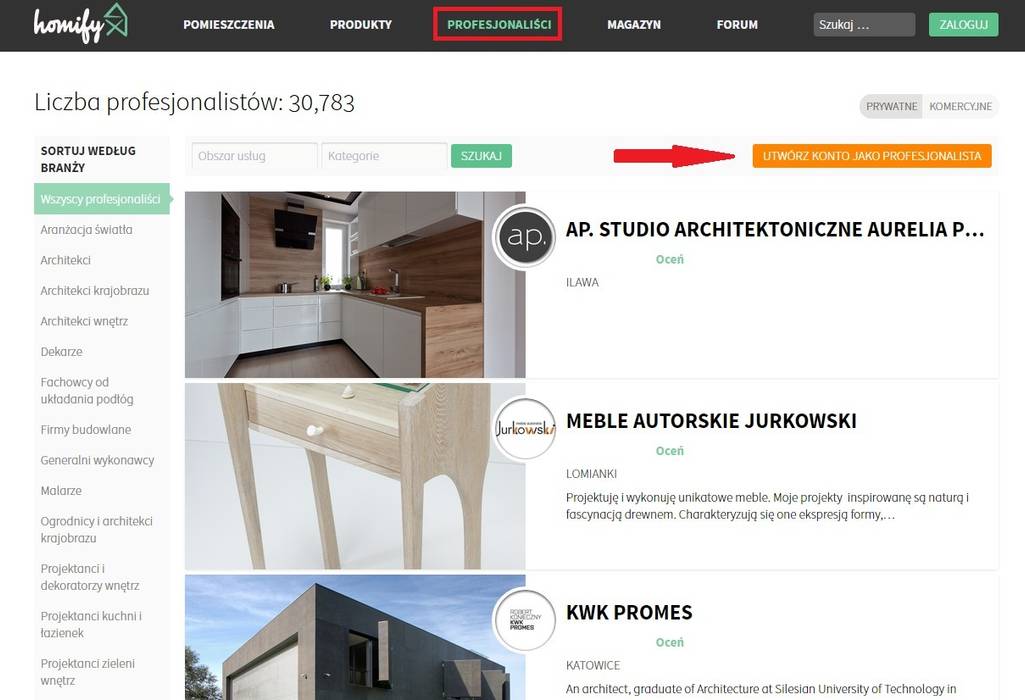 Jak założyć profesjonalny profil homify?, homify wsparcie homify wsparcie