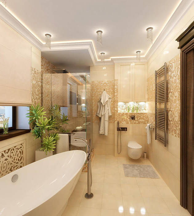 Коттедж в Юрлово, INTERIERIUM INTERIERIUM Modern bathroom