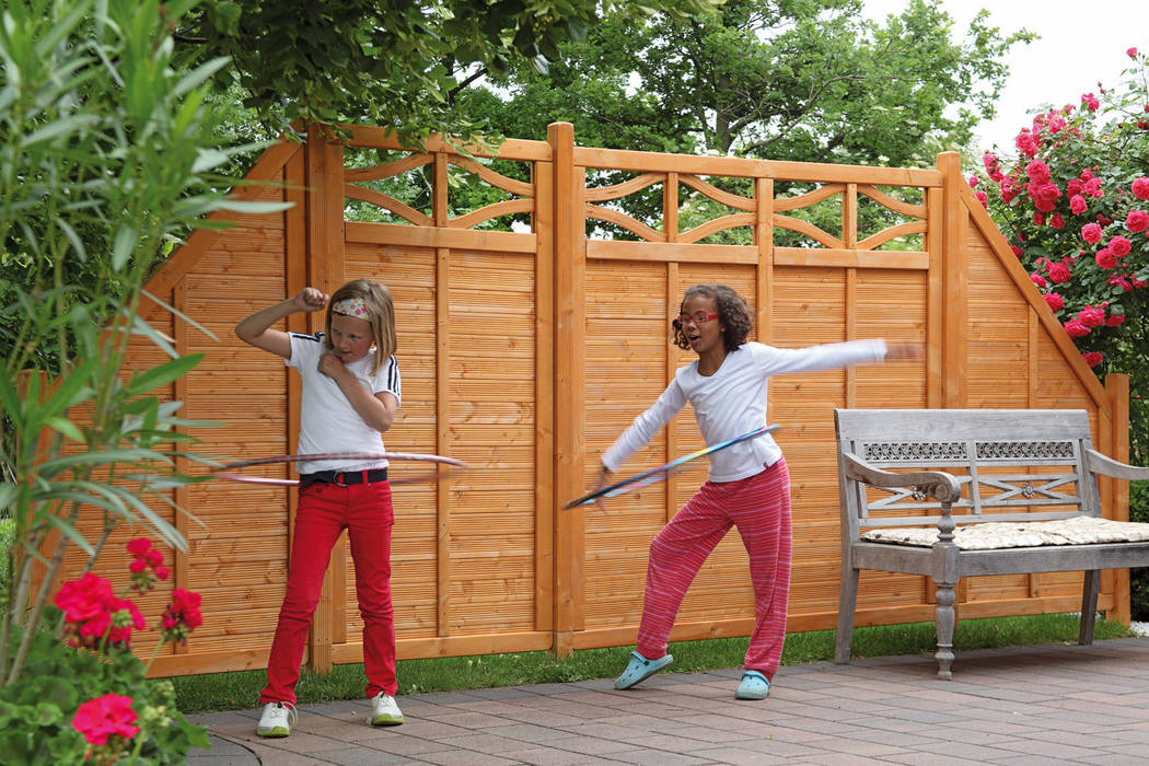 Holzzäune, meingartenversand.de meingartenversand.de Vườn phong cách Địa Trung Hải Fencing & walls