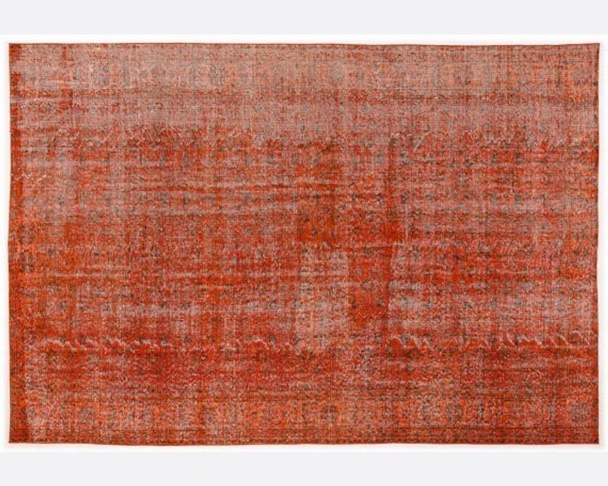 Vintage Handmade Over-dyed Rug In Orange 001 All the hues Modern living room Accessories & decoration