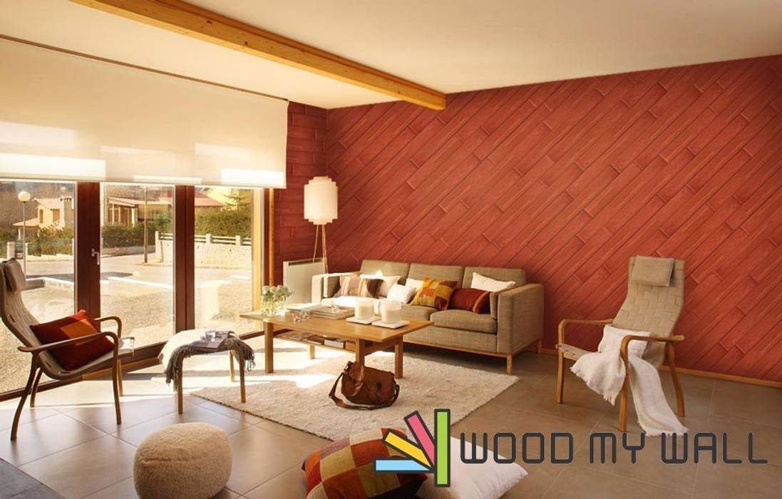 WoodMyWall Kendinden Yapışkanlı Duvar Kaplama Panelleri, WoodMyWall WoodMyWall Paredes y pisos de estilo clásico