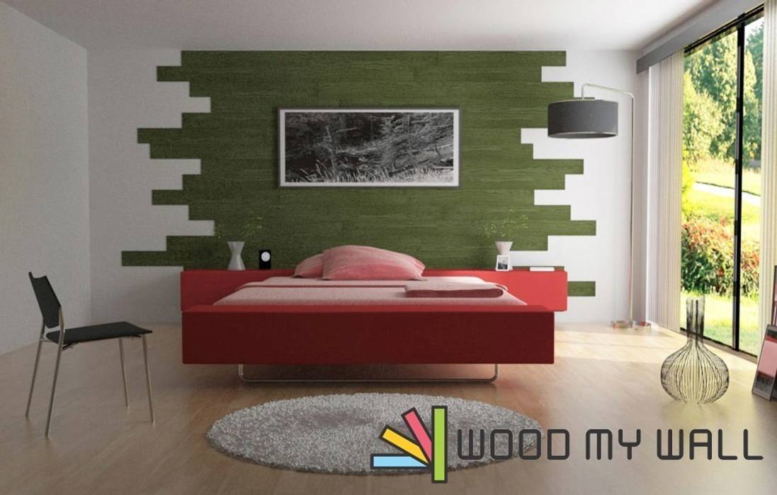 WoodMyWall Kendinden Yapışkanlı Duvar Kaplama Panelleri, WoodMyWall WoodMyWall Paredes e pisos modernos