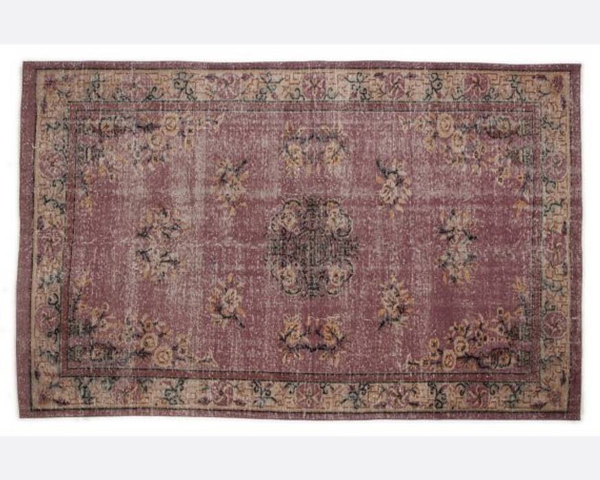 Vintage Handmade Over-dyed Rug In Faded Purple All the hues Living room Accessories & decoration