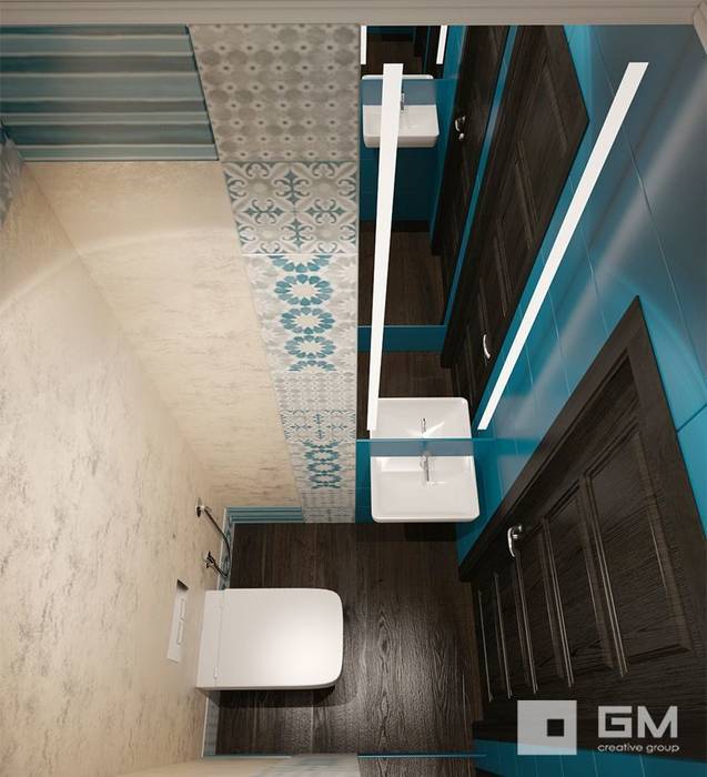 3-х комнатная квартира на ул. Абрамцевская , GM-interior GM-interior ห้องน้ำ