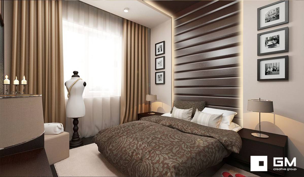 Дизайн интерьера 2-х комнатной квартиры на ул. Лобачевского , GM-interior GM-interior Спальня в классическом стиле