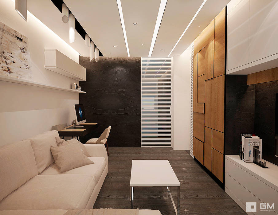 Дизайн интерьера квартиры в г. Долгопрудный, GM-interior GM-interior Гостиная в стиле минимализм