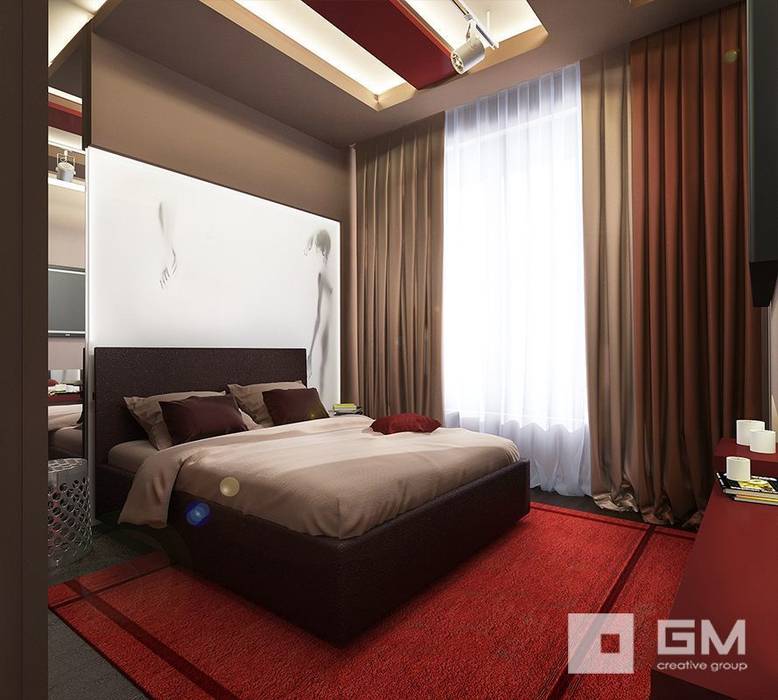 Дом по Рублево-Успенскому шоссе , GM-interior GM-interior Спальня в эклектичном стиле
