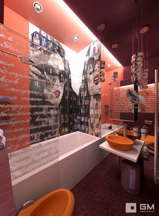 Дом по Рублево-Успенскому шоссе , GM-interior GM-interior Ванная комната в эклектичном стиле