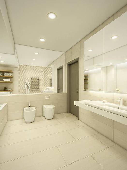 Apartment in Tomsk, EVGENY BELYAEV DESIGN EVGENY BELYAEV DESIGN Bagno eclettico