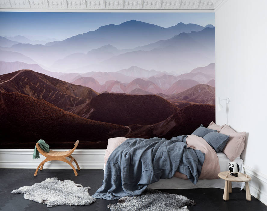 Gradient Mountains homify Walls Wallpaper