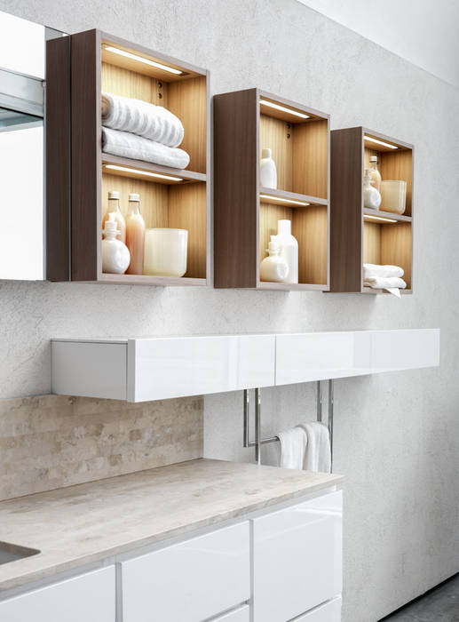 Urban Chic per Karol, Vegni Design Vegni Design Kamar Mandi Minimalis Shelves