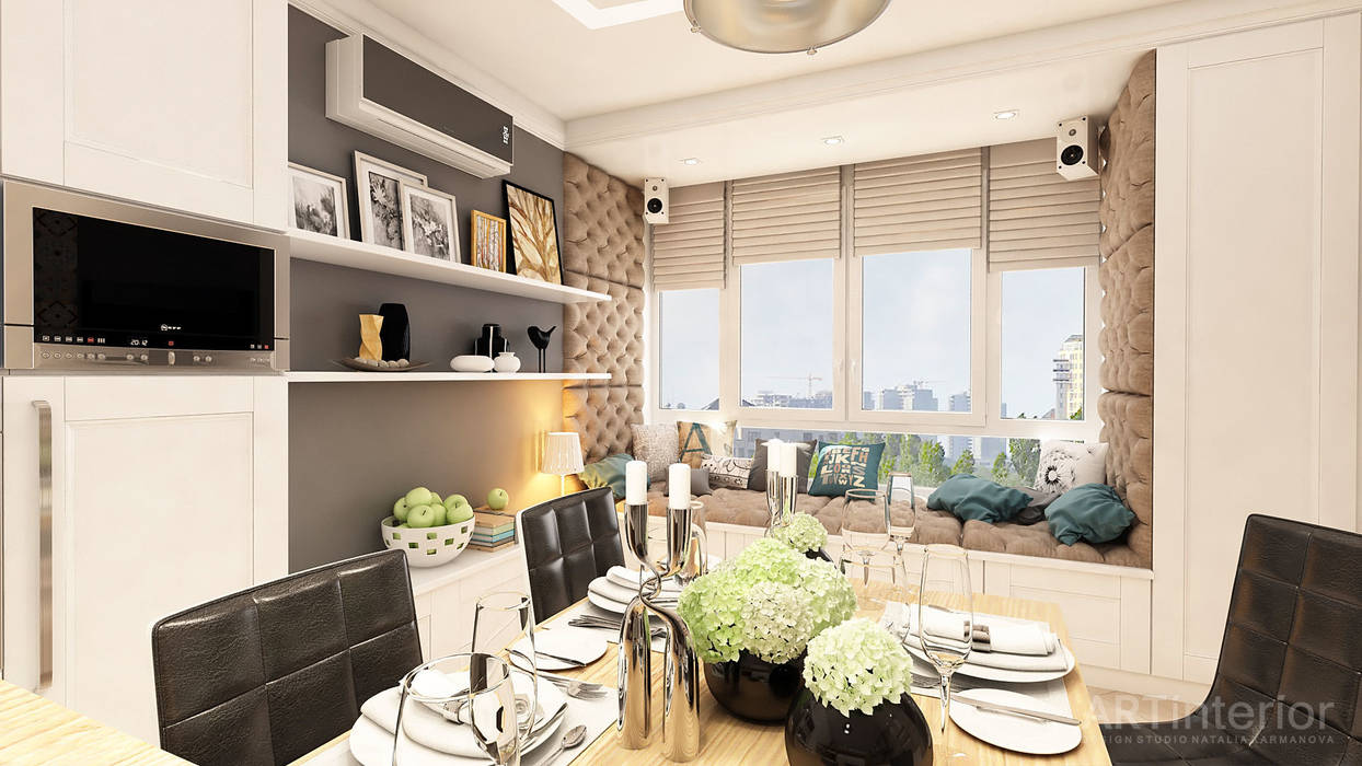 Дизайн интерьера квартиры в Киеве от «Artinterior» «Artinterior» – Студия дизайна интерьера Кухня в стиле модерн