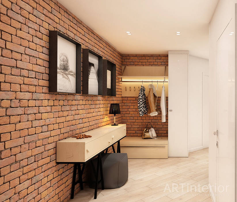 Дизайн интерьера квартиры в Киеве от «Artinterior» «Artinterior» – Студия дизайна интерьера Коридор, прихожая и лестница в модерн стиле