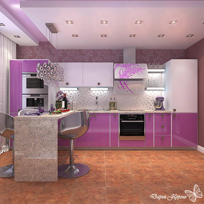 kitchen fuchsia in Minsk, Your royal design Your royal design Cuisine originale