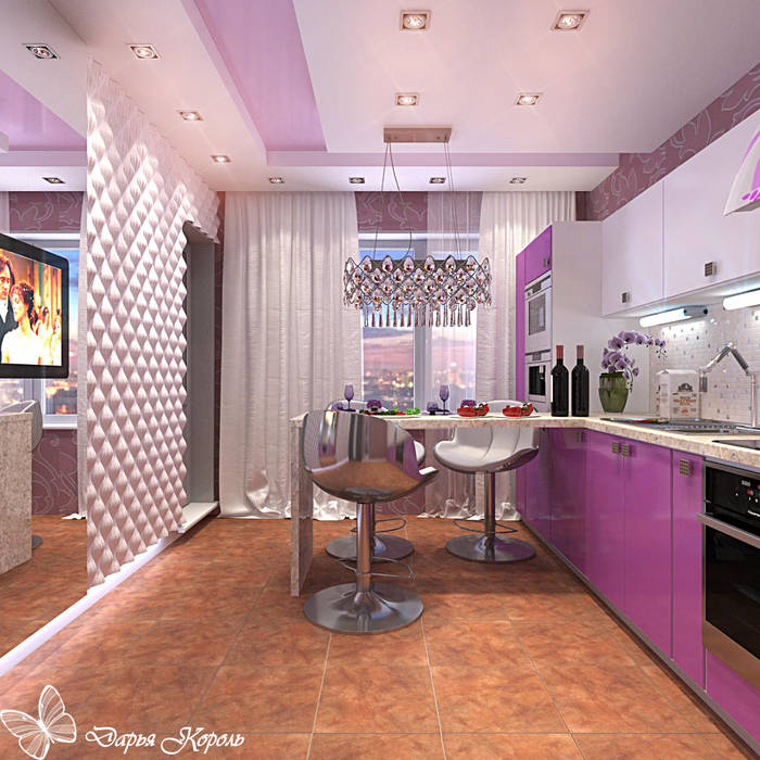 kitchen fuchsia in Minsk, Your royal design Your royal design Cuisine originale